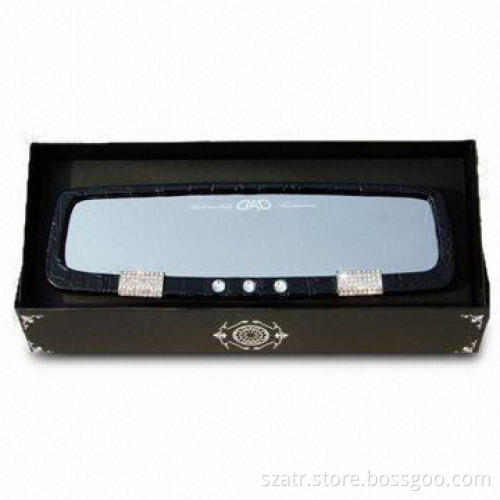Car Mirror in Black/White Color, with Imitation Diamond
